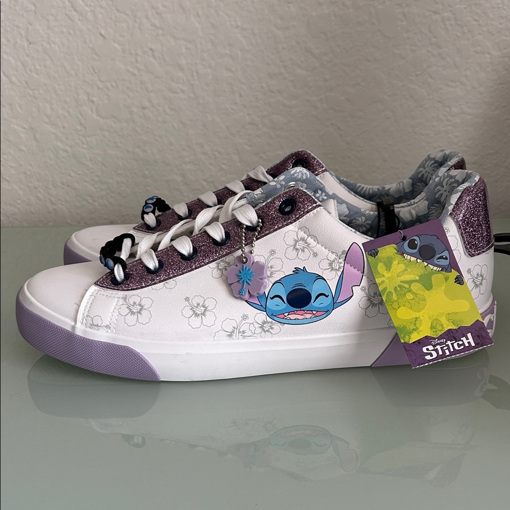 Disney Stitch Sneakers Women’s Size 11 – White Purple – NWT